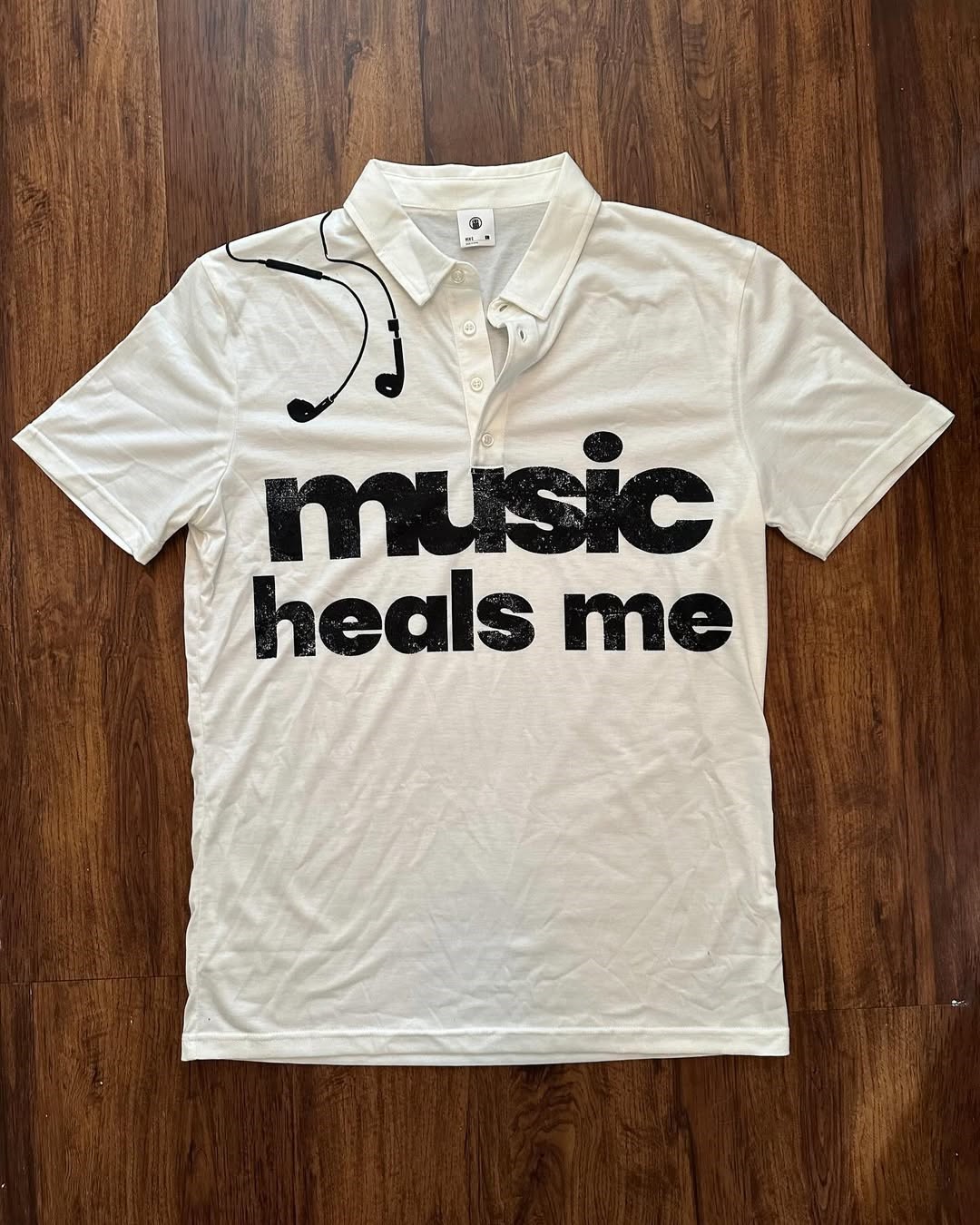Vintage Dark Gothic Music Heals Me Printed Pattern T-shirt Top