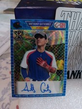 2021 Leaf Pro Set Metal - 1989 Pro Set Auto Anthony Gutierrez /30 Blue Wave 