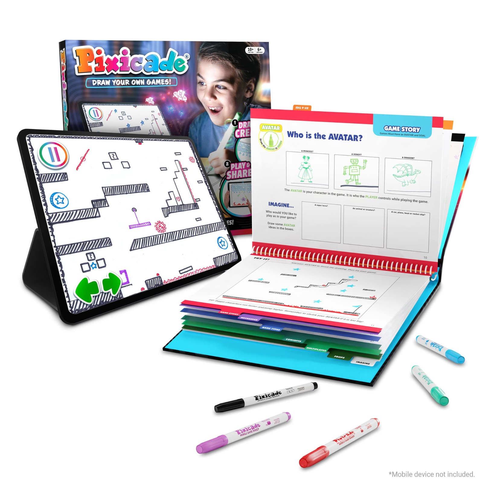 Pixicade! Turn Drawings Into Playable Video Games! | Doodle & Draw, Snap Play...