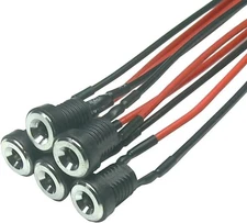 5PCS 3.5mm x 1.3mm DC Power Supply Female Jack Socket Panel Mount Connector