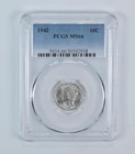 1942 Mercury Dime MS66 PCGS Blue Label