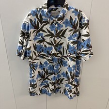 Men  s Quicksilver Waterman Collection Floral Shirt Regular Fit Size Medium