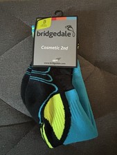 Bridgedale Kids XL Cosmetic 2nd Blue Yellow Black Ski Socks Merino Wool WARM NEW