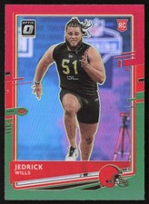 2020 Donruss Optic Preview Red and Green Jedrick Wills #P-269 Rookie Browns