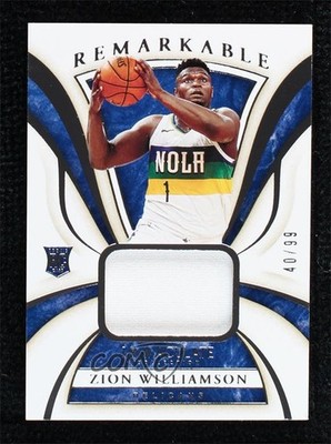 2019-20 Panini Immaculate Remarkable Rookie Jerseys 40/99 Zion Williamson RC 0ls