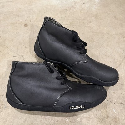 Kuru Aalto Womens 10.5 EU 41 Chukka Boot Orthotic Lined Black Leather Lace Up