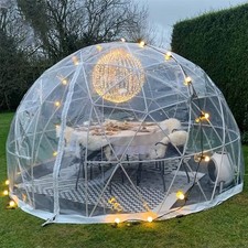 4m Clear PVC Dome Tent / Garden Igloo – Poles & Frame – Used (Excellent)
