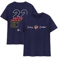 Unisex Indiana Fever Caitlin Clark round21 Navy Player Signature T-Shirt