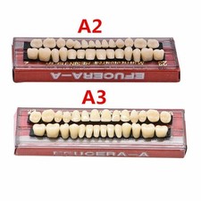 56 Pcs A2 A3 False Teeth Dental Complete Acrylic Resin Denture Teeth 23 Shade