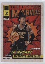 2021 Panini Donruss Net Marvels Press Proof Gold Foil Black Text Ja Morant 1p0v