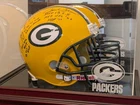 Green Bay Packers Full Size Helmet Starr Favre Rodgers Triple Signed Steiner COA