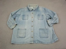 Vintage Main Street Blues Jacket Womens 5X Blue Denim French Chore Workman