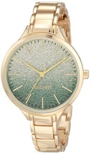 Nine West Dress Watch (Model: NW/2336GNGB), Green/Gold