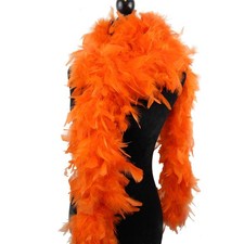 Turkey Chandelle Feather Boa 72" 80 gram Orange 80g