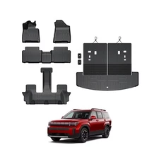 Floor Mats for 2024 2025 2026 Hyundai Santa Fe 6-Seat/7-Seat (Fit Hybrid and ...