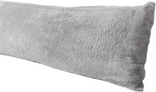Extra Soft Body Pillow Cover, Sherpa/Microplush Material, 20X54 Inches, Zipper C