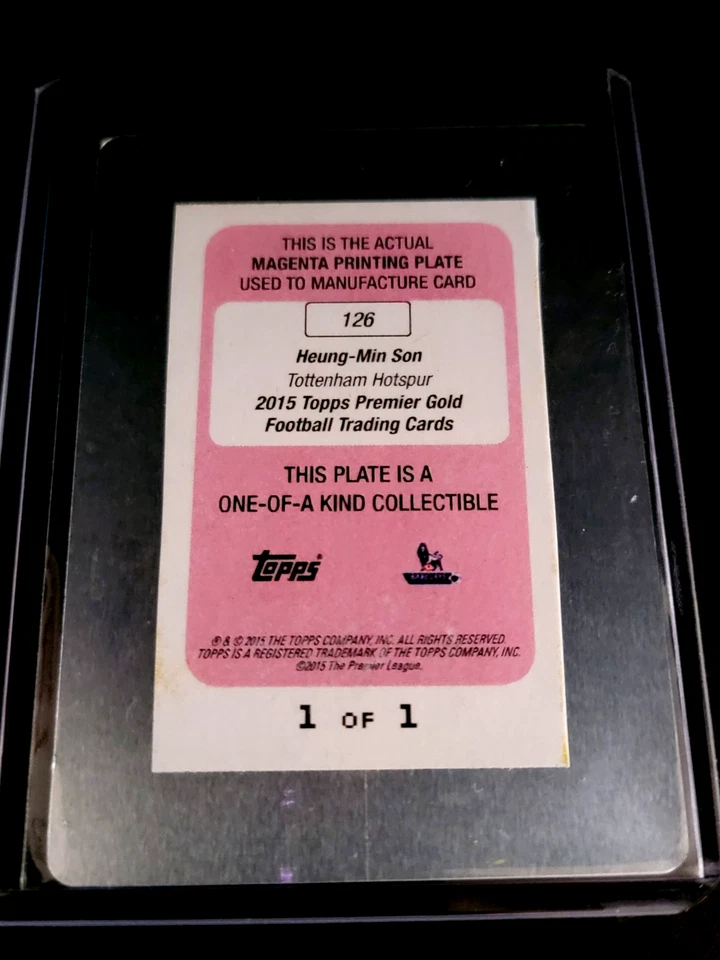 2015-16 Topps Premier Gold 足球托特纳姆热刺 Heung-Min Son RC 印刷版 1/1 — 第 2/2 张图片
