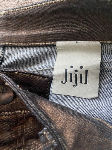 Jijil Italy Bronze Metallic Stretch Skinny Jeans Cropped Sz 30 NWT - Picture 6 of 8