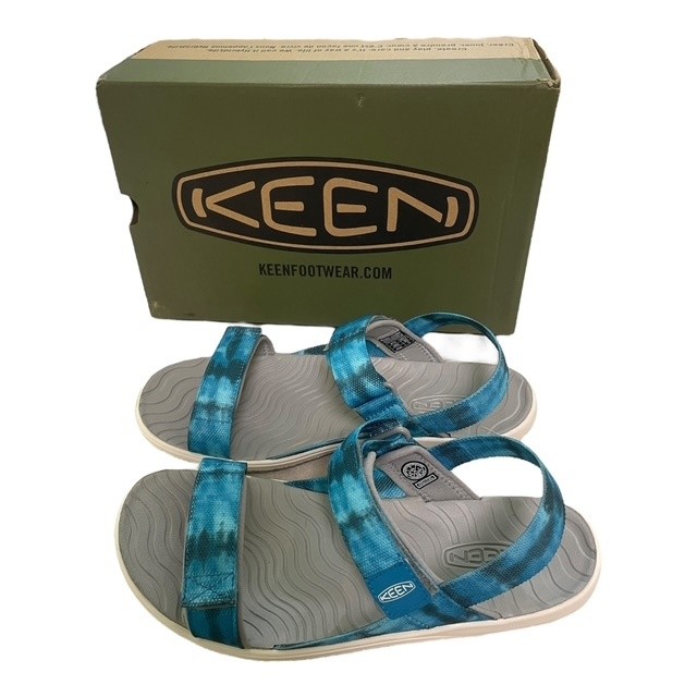 Scarpe Keen Elle con cinturino posteriore giovanile taglia 7 sandali blu muschio di mare cinturini ad anello con gancio