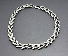 Vintage Signed Napier Silver Tone Chevron V L...
