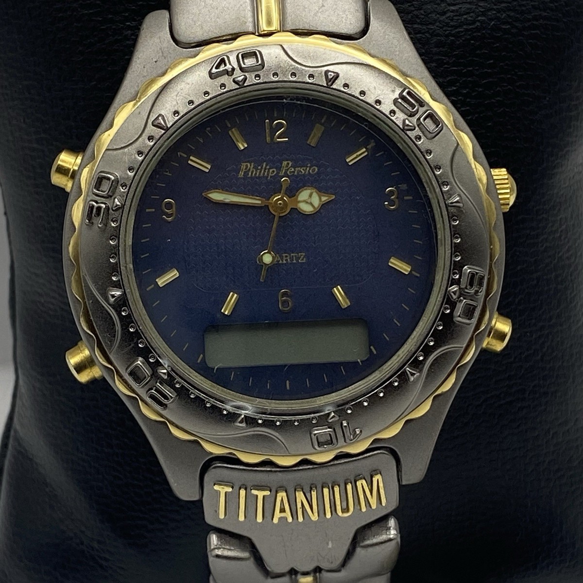 39mm Philip Persio Titanium Universal M-4812 Mens Quartz Watch