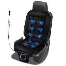 Beaded Cooling Car Seat Cover Massage Cushion, Beaded Seat Cover Black Wooden...