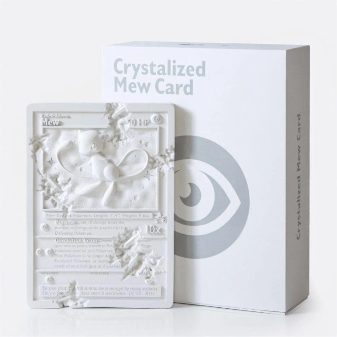 Daniel Arsham x Pokémon Crystalized Mew White Resin Card Limited