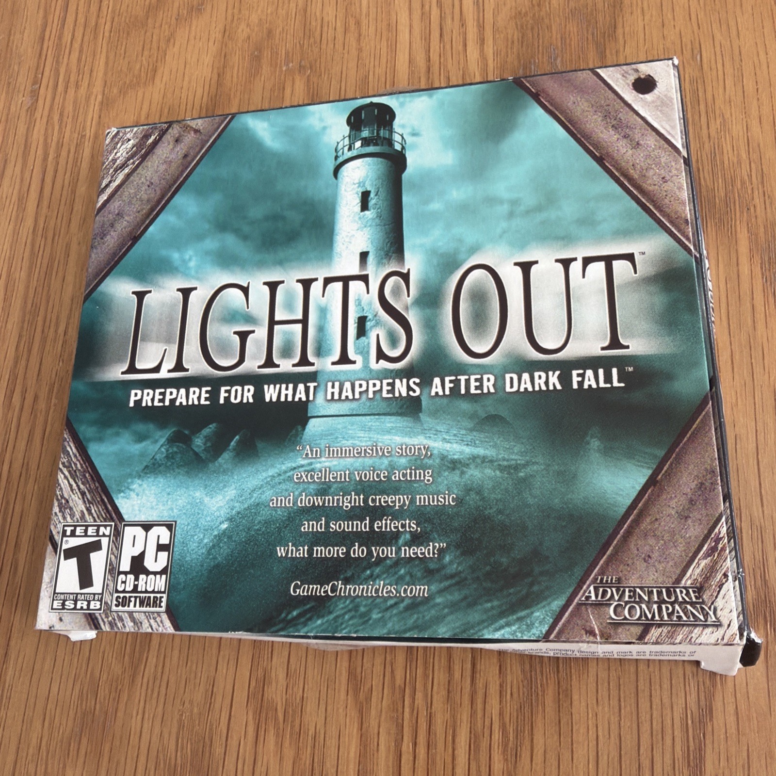 Lights Out - PC CD ROM Adventure - Rare small box gatefold original version