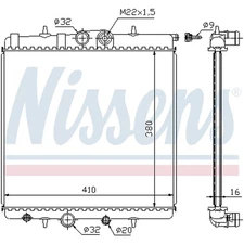 1X NISSENS 63691 RADIATOR WATER COOLER ENGINE COOLING 133099 NEW