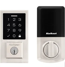 Kwikset SmartCode 270 Satin Nickel Touchpad Deadbolt, Single Cylinder, SmartKey