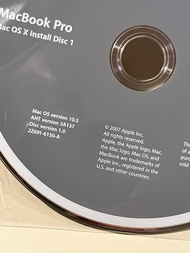 MacBook Pro OS X Install Disc 1 & 2 Version 10.5 2007 OEM + Books, Stickers, Etc - Picture 3 of 10