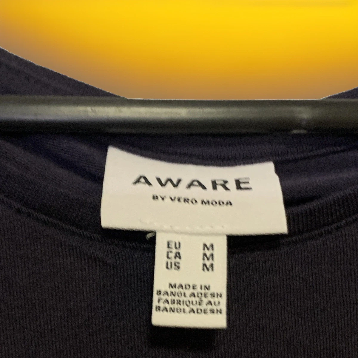 AWARE by Vero Moda Womens Navy Knit Crew Neck Sleeveless Top Size M