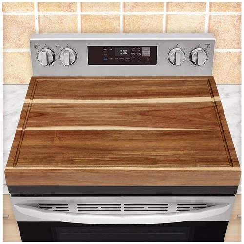Wooden Elegant Stove Top/Sink Cover & Serving Tray Cutting Board Noodle Board