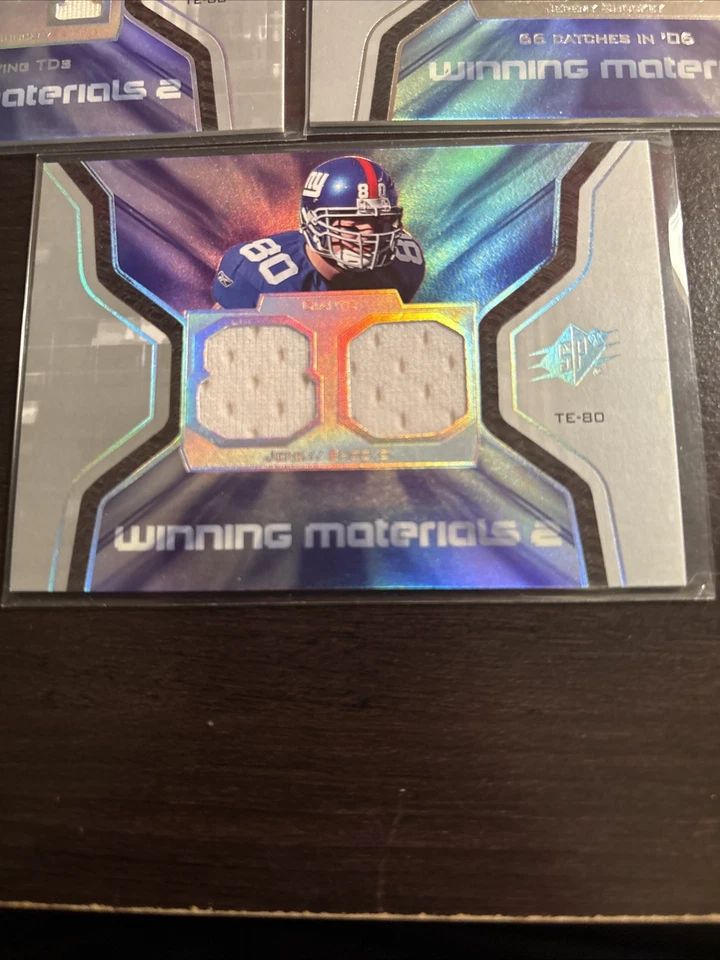 2007 SPx Winning Materials Jeremy Shockey TE-80 Jersey MEM Game-Worn 3 Card Lot - Image 4 of 4