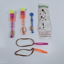 RocketRama LED Light Up Flying Rockets Slingshot Outdoor Toys Pack Fun