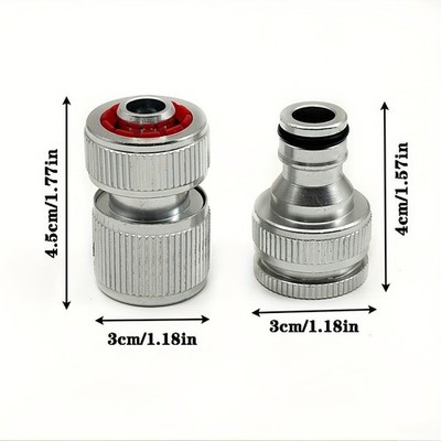 Quick Connect Aluminium Fitting 4-Punkt Gewindenippel für Bewässerungsaufgaben