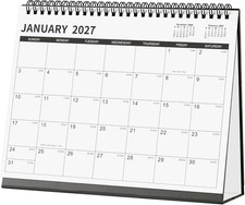 2027 Desk Calendar - 12 Months Desktop Calendar 2027, January - December, 10''