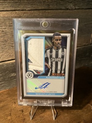 2024 Topps Merlin Champions League Alexander Isak Auto 28/50 Match Ball Patch