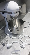 KitchenAid Heavy Duty Stand Mixer 4.8L White 300W 10 Speed Bowl Whisk Hook