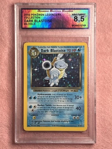 HOLO Dark Blastoise Legendary Collection 4/110 Pokemon DGS 8.5 NM Mint Chkreport