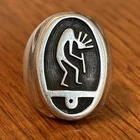 Southwestern Sterling Silver Figural Heavy Mens Vintage Ring 19g Size 9