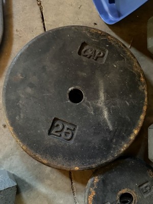 CAP BARBELL ''pancake'' 25s BODYBUILDING Strongman Gym FITNESS york WEIGHT PLATES