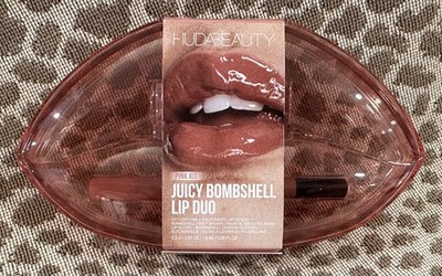 Hula Beauty Juicy Bombshell Mini Lip Duo Lip Kit~PINK KIT~New/Sealed~Nude Pink