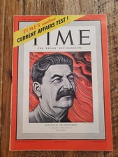 Time Magazine October 27, 1941 Vol 38 No. 17 Joseph Stalin EUC Vintage Rare