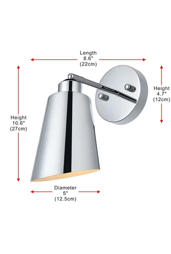 Living District Halycon 5" Wall Sconce In Chrome - Picture 7 of 7