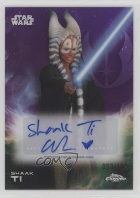 2025 Chrome Star Wars Kamino Purple Refractor Orli Shoshan as Shaak Ti Auto 17uv