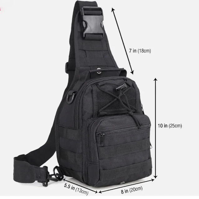 Mochila táctica para hombre Bolso de hombro Molle Viaje Pecho Paquete Aire libre Senderismo Foto 2 de 4