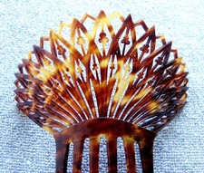Art Deco faux tortoiseshell hair comb - NO US IMPORT FEES