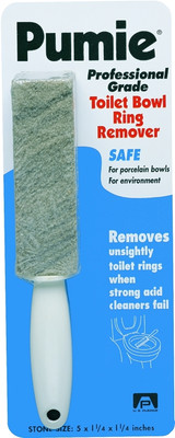 Pumie Toilet Bowl Ring Remover, TBR-6, Grey Pumice Stone with Handle
