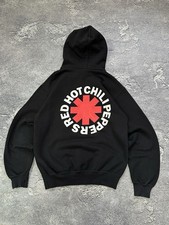 Red Hot Chili Peppers 2018 Big Logo Tour Hoodie Black S Size